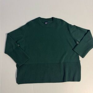 GAP Women’s Green Crewneck Chunky knit Cotton Sweater XL